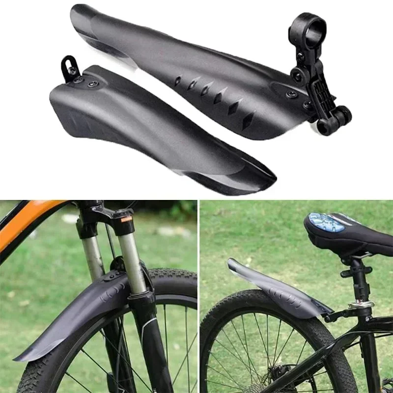 2PCS Mountain Bicycle Road Bike Fender Front Rear Mudguard Quick Release Road Cycling Mountain MTB Fender For 20 24 26 Inch Bike