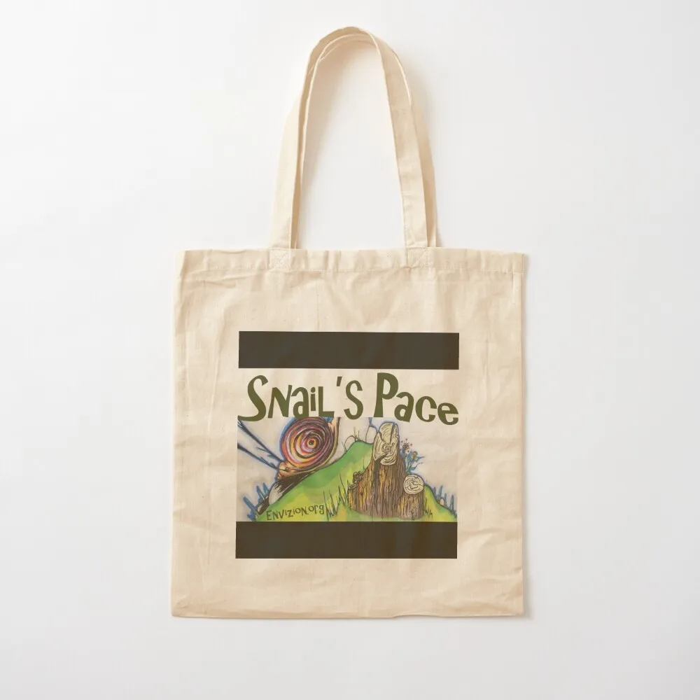 Snail's Pace Tote Bag cloth bag woman Custom bag cute pouch canvas shopping