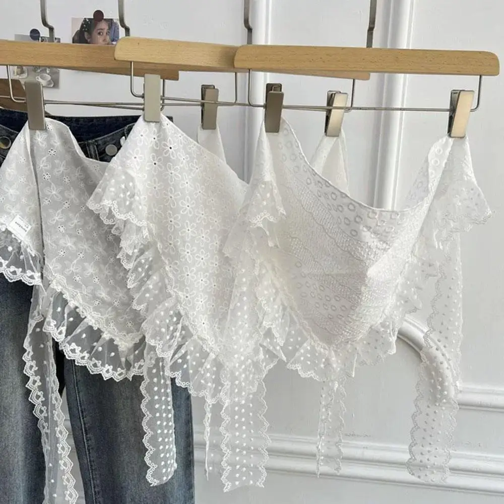 

Sweet Short Skirt Lace Trim A-Line Small Apron Half Skirt Lace Stacked Item Fashion Ins Style Decor Soft Butt Curtain Skirt