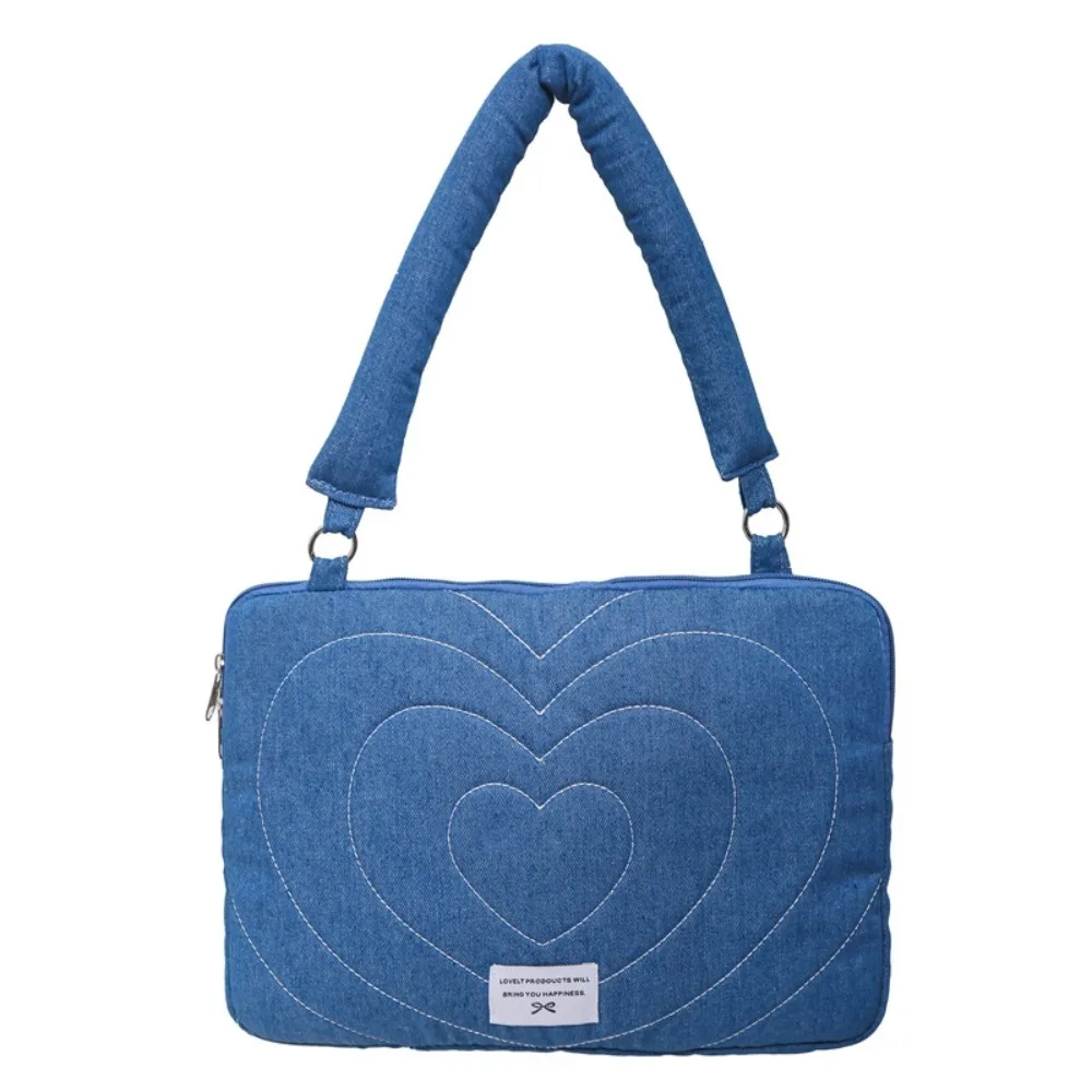 

Modern Fashion Computer Bag Bowknot Embroidered Shockproof Laptop Sleeve 14 Inches Soft Tablet Carring Case Business