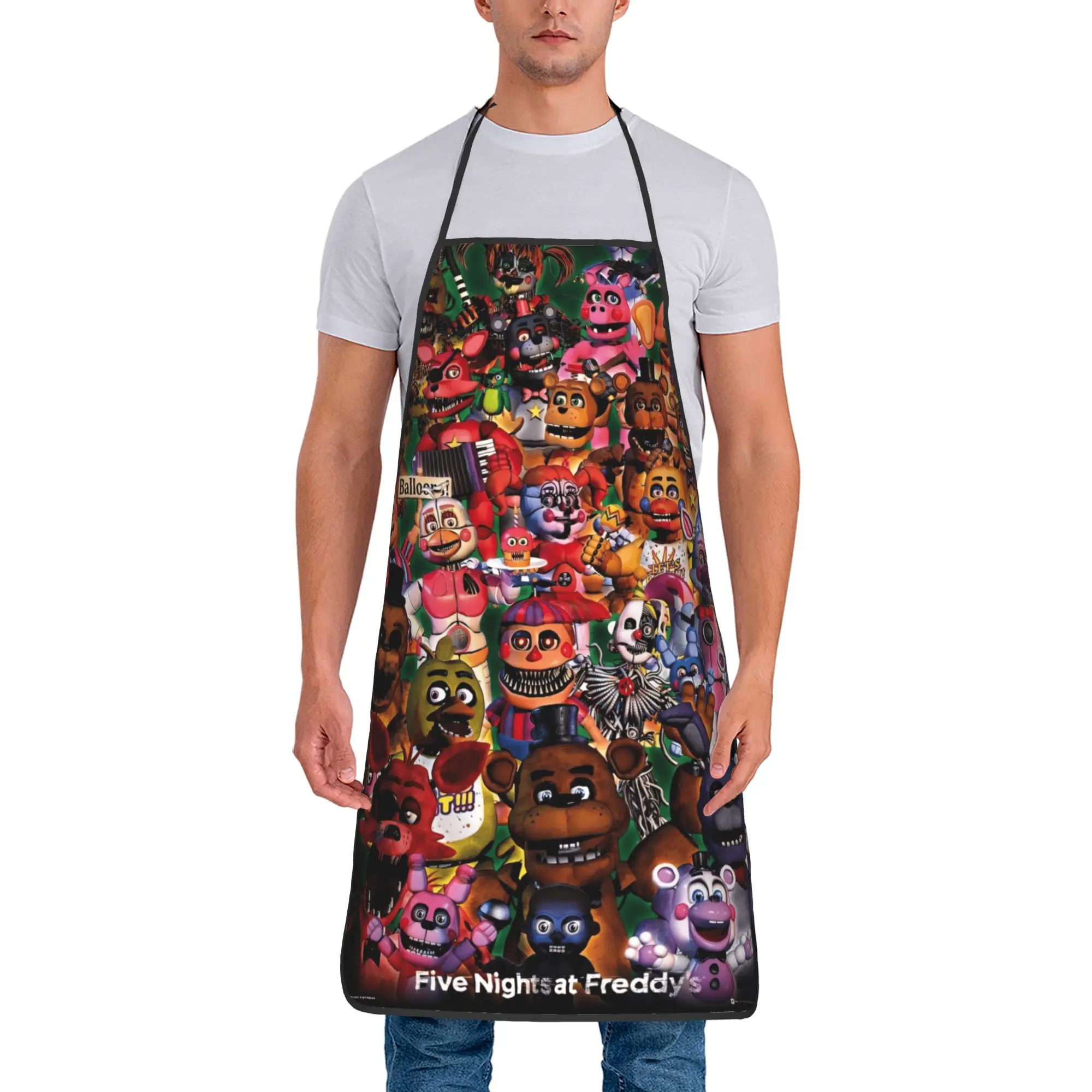 FNAF At Freddy's Horror Games Apron  Cleaning Custom Kitchen Accessories Barber Work Aprons without Pocket