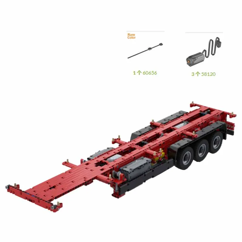 Bouwstenen MOC-49905 Klassieke Overzeese Container Trailer (RC) 1:17 Truck 1514PCS Jongen Kerst Bouwstenen Verjaardagscadeau