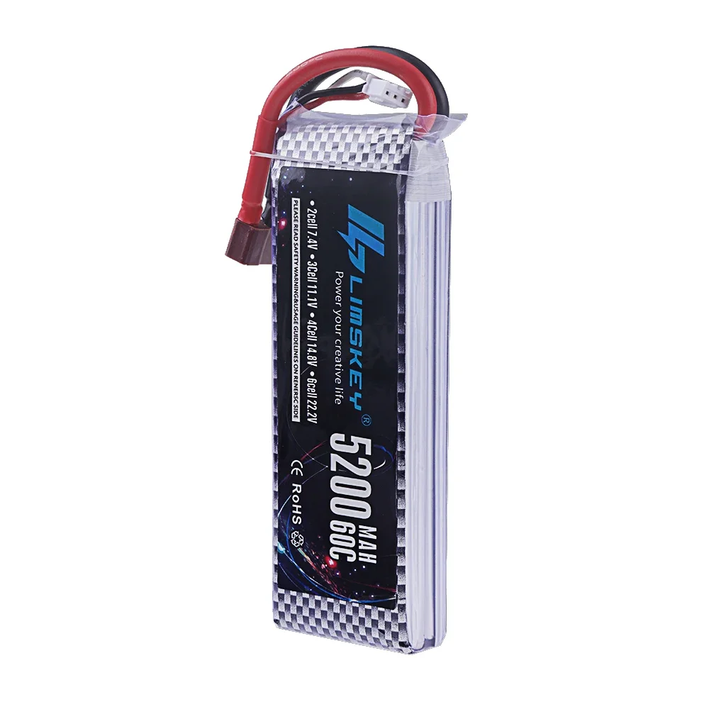 2S 7.4V بطارية ليبو 5200mAh 60C مع عمداء XT60 Tamiya/KET-2P ل RC طائرة هليكوبتر الطائرة بدون طيار رباعية FPV نموذج سباق هواية