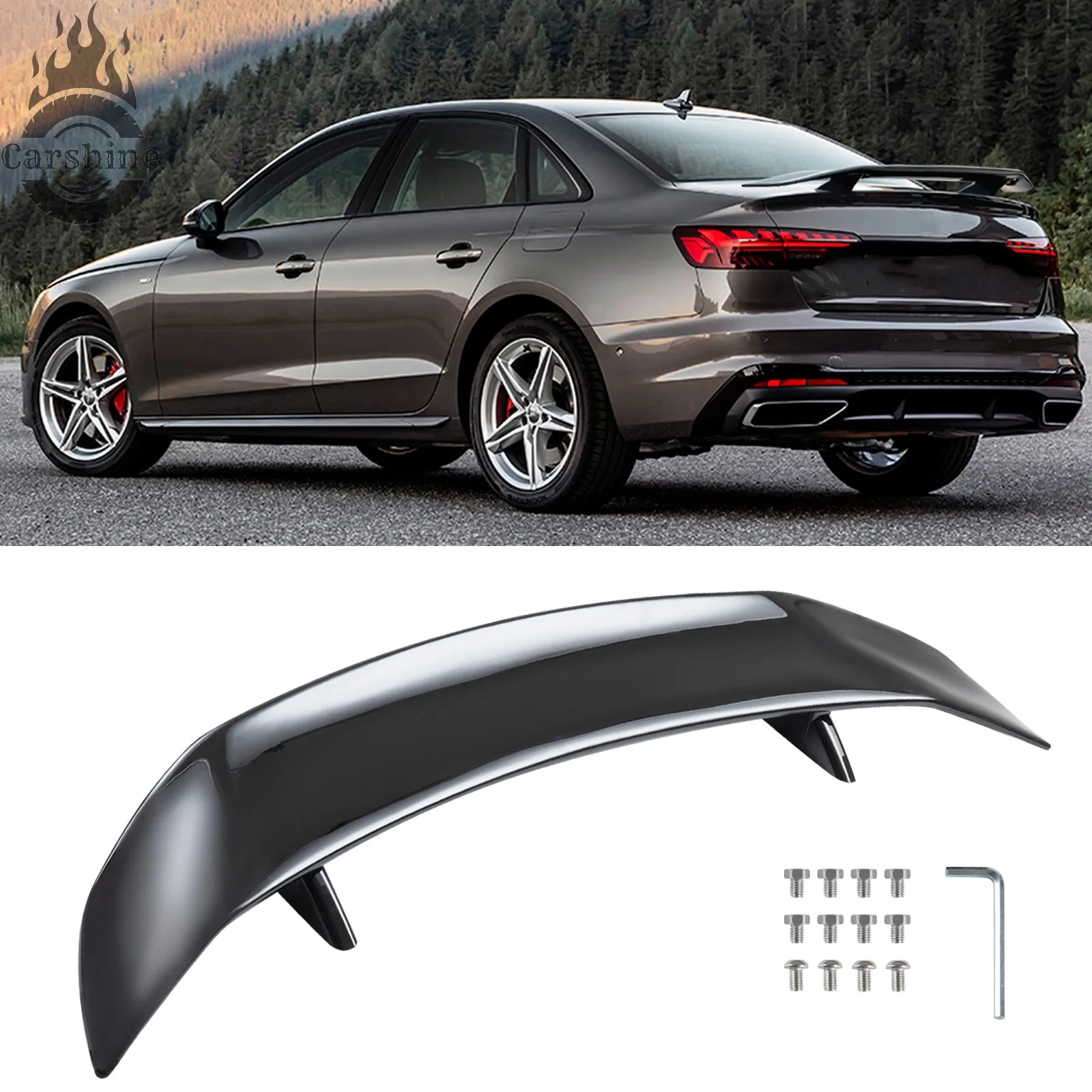 

Для Mazda 3 Axela Sedan GT Racing: Глянцевый черный спойлер-антикрыло на багажник, 47 дюймов