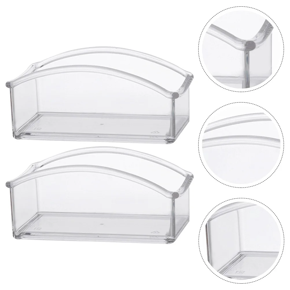 

2Pcs Tea Bag Box Acrylic Organizer Desktop Coffee Bag Stand Capsule Storage Candy Container Acrylic Box Coffee Pouch Organizer