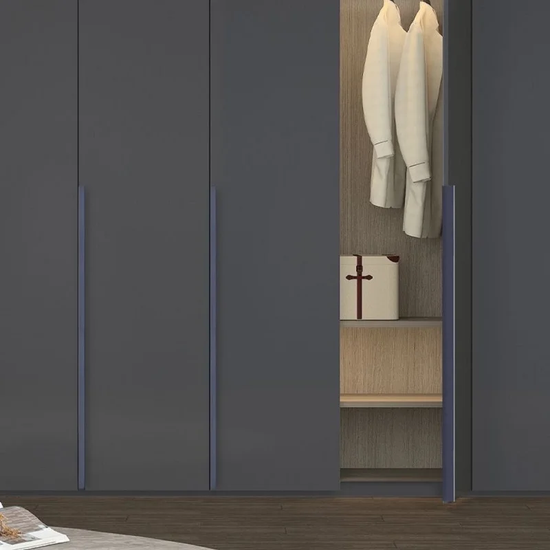 مقابض خزانة غير مرئية بسيطة بدون مثقاب 80-1200 مم، مقابض باب خزانة الملابس وأجهزة درج من سبائك الألومنيوم، مقابض الأثاث #5