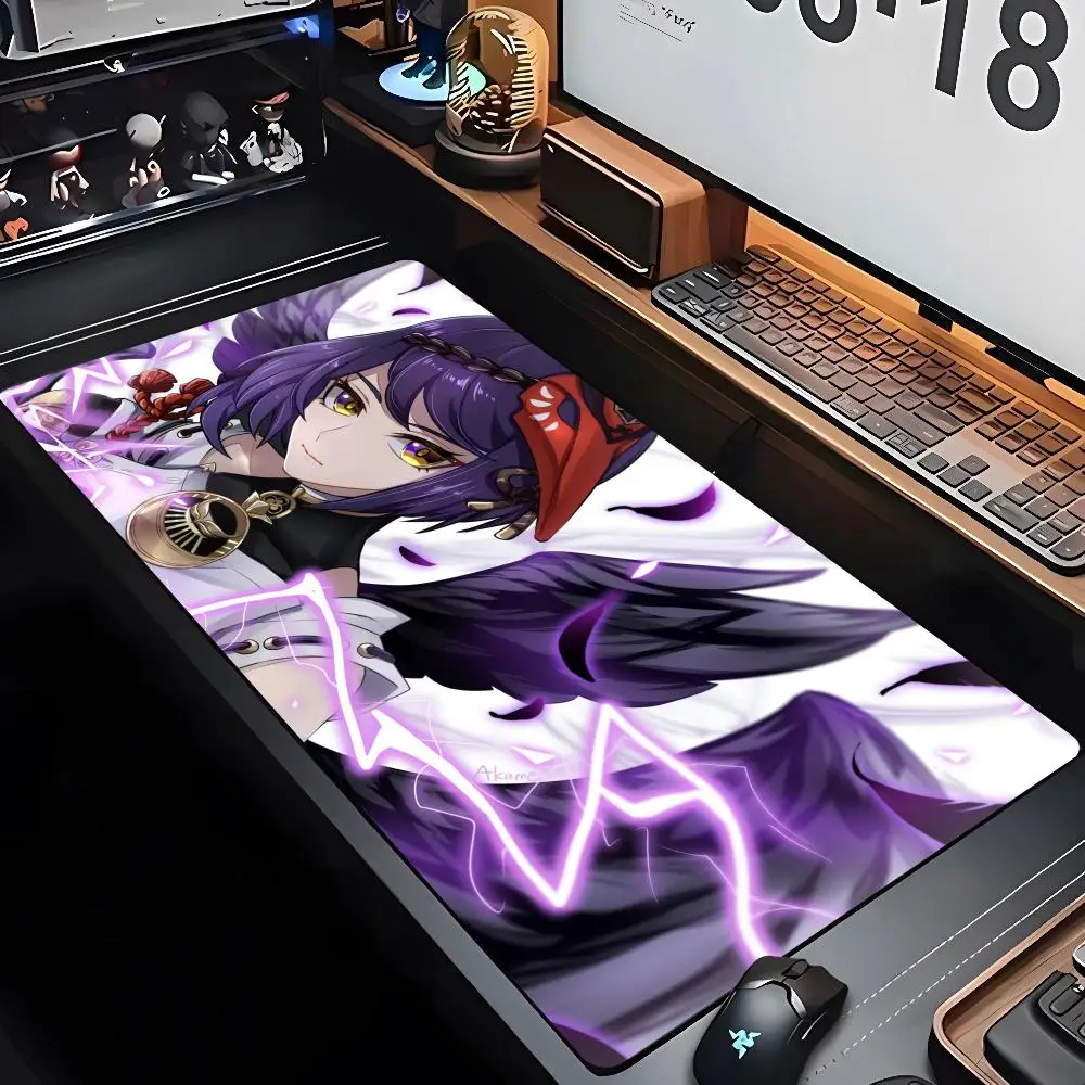 Kujou Sara Kuki Shinobu Layla Mouse Pad Cartoon Lockedge Large Gaming Pad Computer Gamer Keyboard Mouse Mat Desk Mousepad