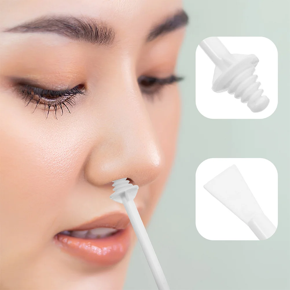 100 قطعة من أعواد شمع الأنف ذات نهاية مزدوجة مجموعة إزالة شعر الوجه والأذن الدقيقة ومزيل شعر الأنف وعصي قضيب الشمع لنظري الأنف #3