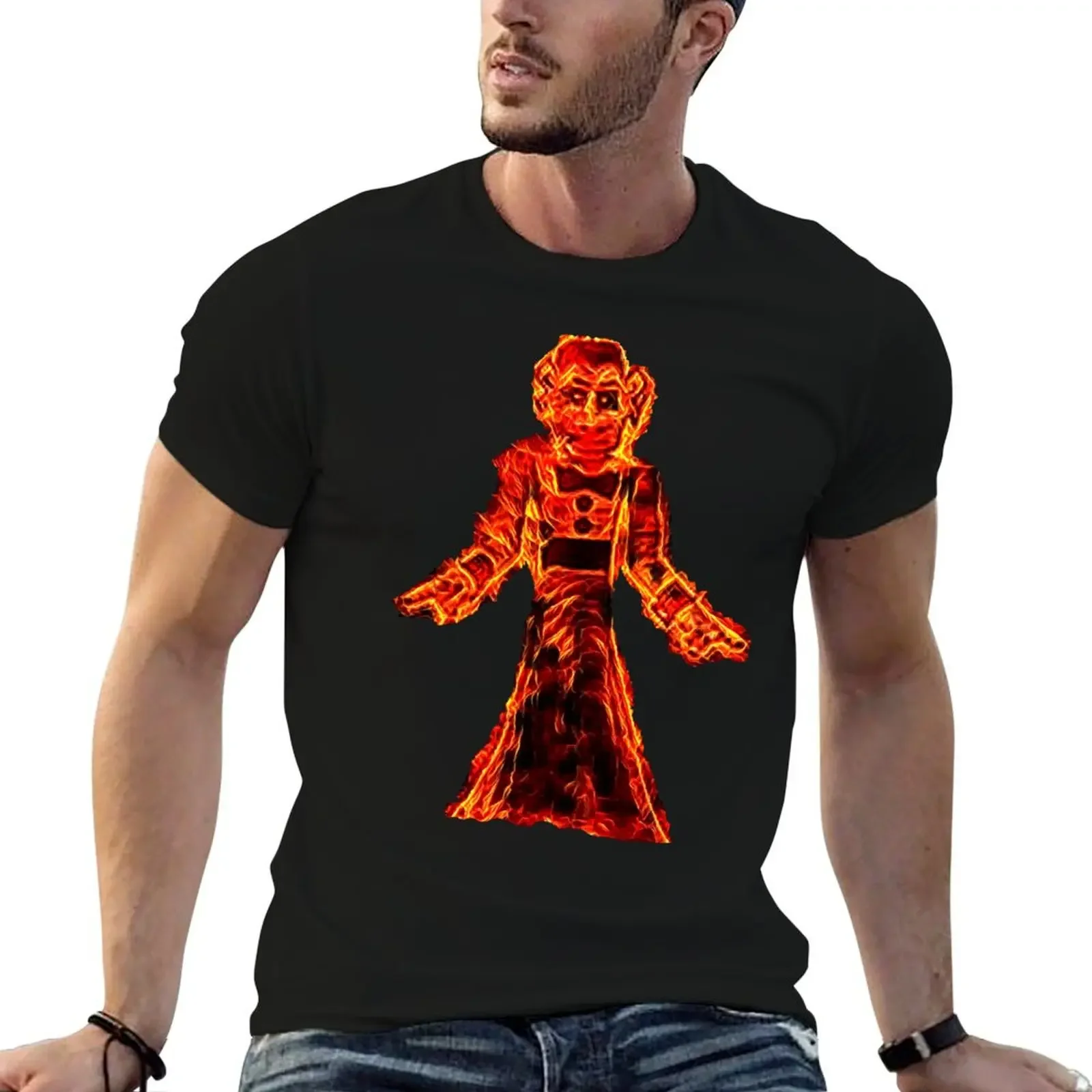 Zozobra burning art T-Shirt cute tops Blouse customizeds luxury clothes men