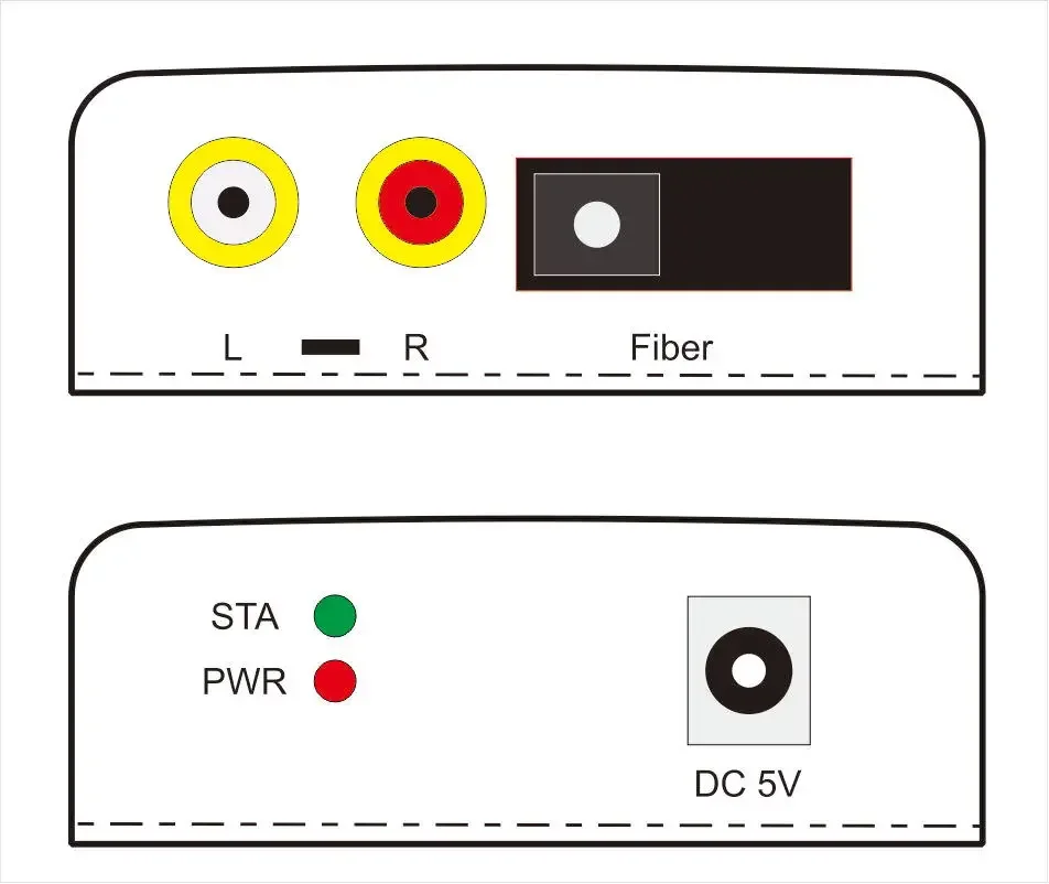 RCA Audio Fiber Optical Extender over SC fiber cable Cable to 20Km Broadcast Grade RCA Fiber Extension Transceiver for TV System