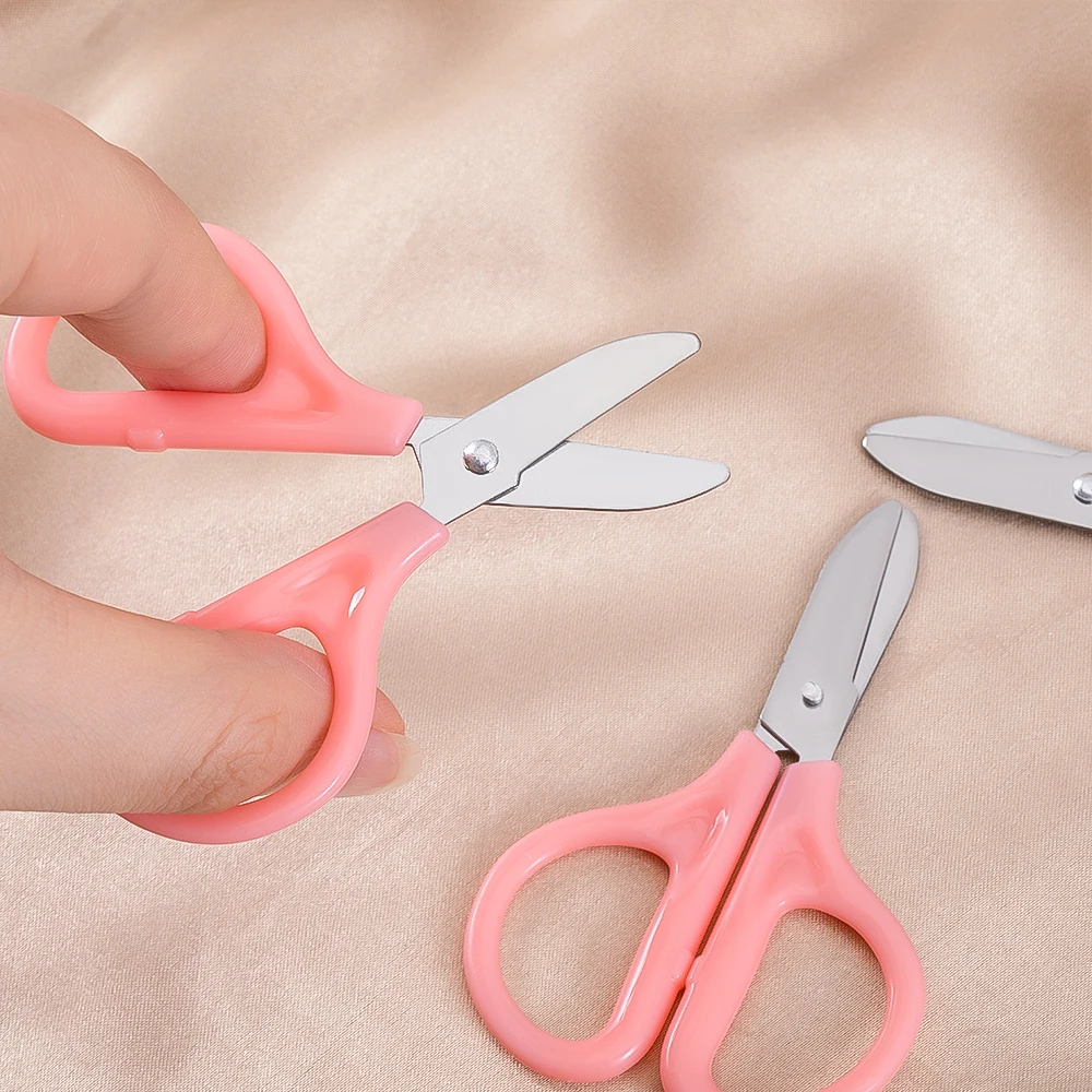 1Pc/10Pcs/100Pcs Mini Scissors Jewelry Making Tools DIY Craft Beading Thread Cutter Pink