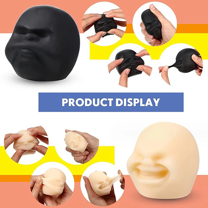 

Funny Face Squishy Toy Soft 3D Head Doll Squeeze Party Relaxed Relief Sensory Squishies Students Toys Gifts