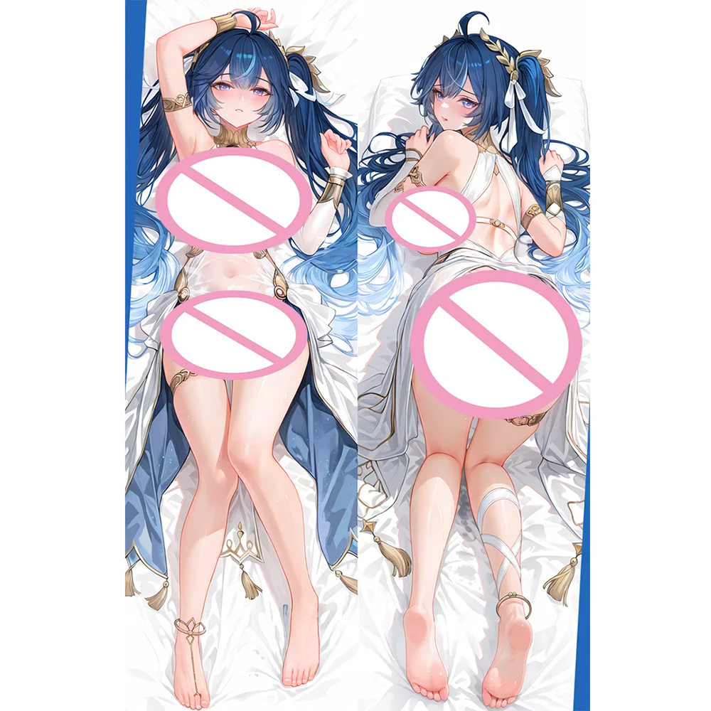 Funda de almohada de cuerpo de Anime Wuthering Waves Iuno, accesorios de Cosplay Dakimakura, fundas de cojín Otaku con estampado de doble cara de dibujos animados