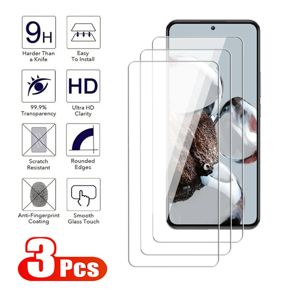 3Pcs For Xiaomi Mi 11 12 13 14 Pro Tempered Glass Screen Protective Xiaomi Mi 11i 11X 11T 12T 13T Lite Pro Protector Glass Film