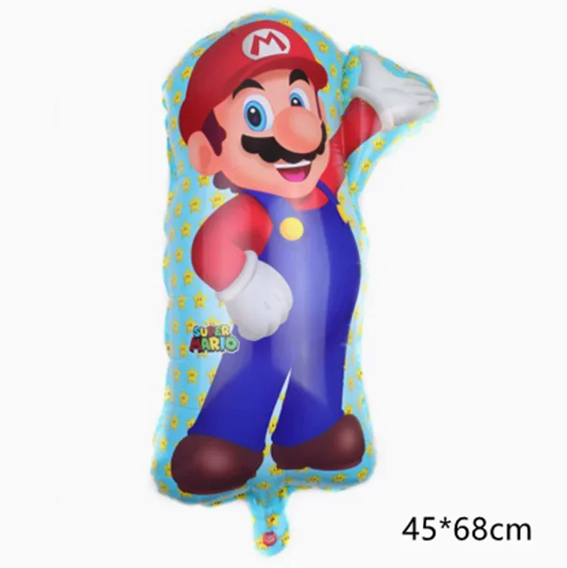 Set de Globos de Aluminio de Mario Bros Súper Populares, Globos con Temática de Anime, Kit de Decoración Adorable para Fiestas de Cumpleaños Infantiles y Eventos Festivos