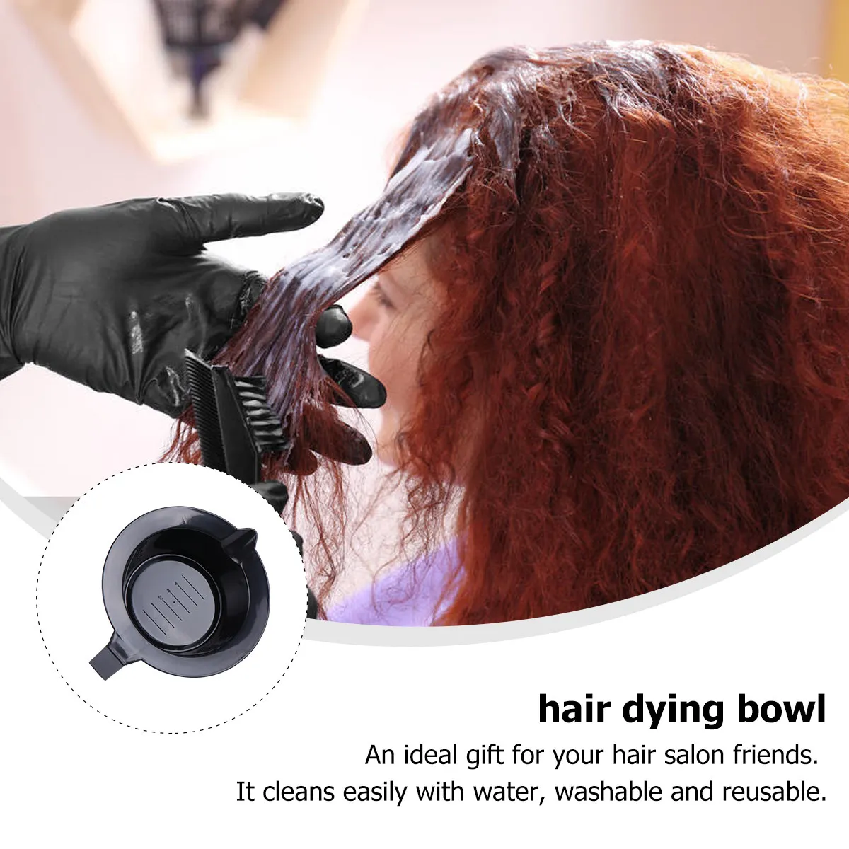 4Pcs Hair Dye Bowl with Scale Markings Premium Tint Mixing Bowl for Salon Hair Coloring Easy Carry Convenient Grip Design 5