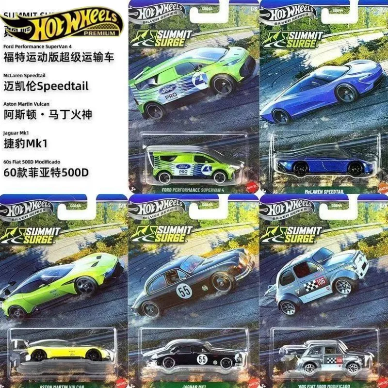

Hot Wheels Silver Series GDG44 Summit Surge Ford Supervan 4 Aston Martin Jaguar Mk1 Fiat Mclaren Die-Cast Car Model Toy Collect