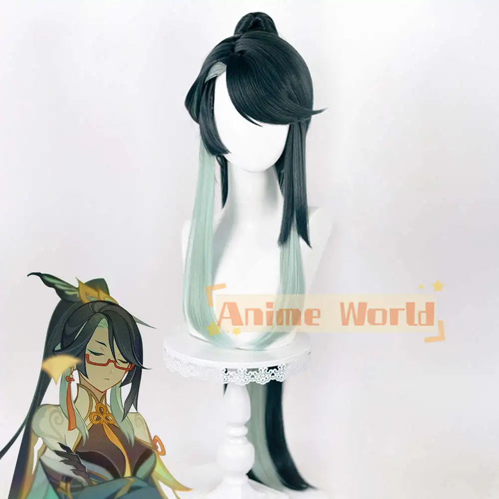 Genshin Impact Cloud Retainer Xianyun Green Cosplay Wig