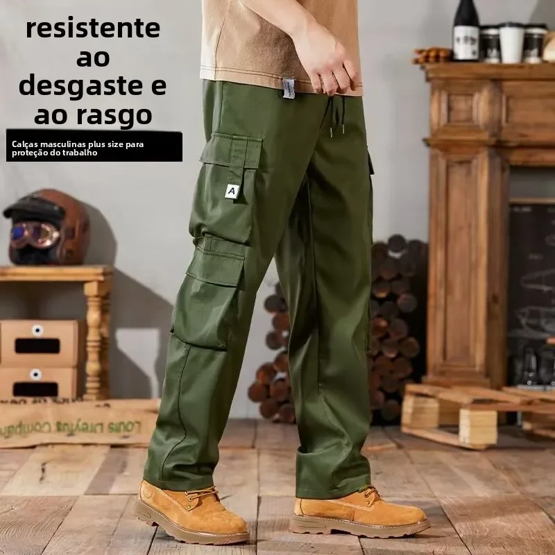 

Casual and Trendy Workwear Pants for Men, Loose Fit Plus Size, New Straight Leg Multi Pocket, Durable and Dirt Resistant Pants