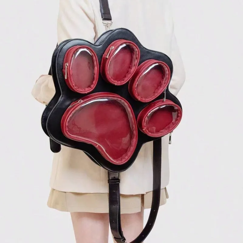 Cat Paw Itabag Backpacks Japan Y2K Kawaii Artifact Student Ins Messenger Anime Transparent Bag BJD Itabag Genuine Backpacks New