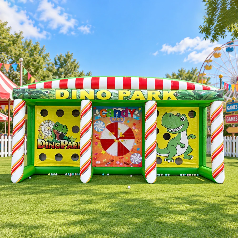 Commercial Inflatable Carnival Game Booth Interactive Toss Dart Game for Kids Outdoor Party Festival Amusement Park Event Rental