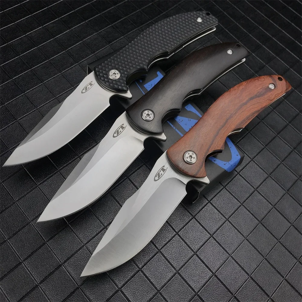 Tactical 0606 Ball Bearing Flipper Folding Knife 9cr18mov Blade Wooden/G10 Handles Pocket Camping Knives Outdoor Hunting Tools