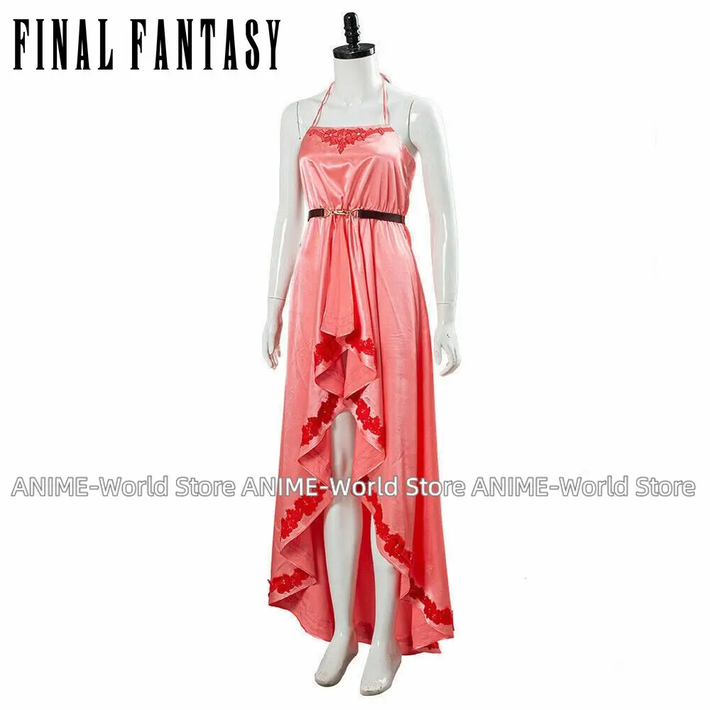 Game Final Fantasy VII:7 Remake Aerith Wall Market the Honeybee Inn Peach Dress Pink