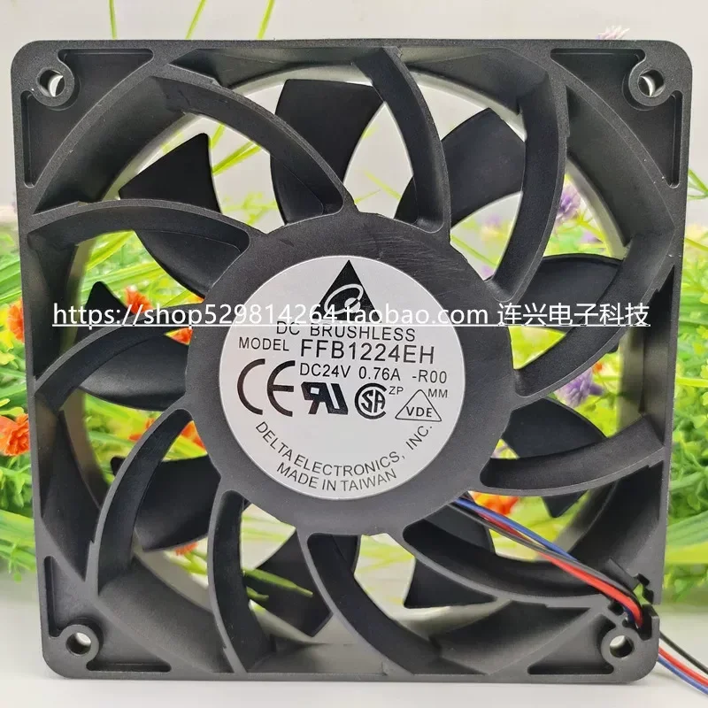 for FFB1224EH 24V 0.76A 12025 12CM High Speed Chassis Variable Frequency Radiator Cooling Fan