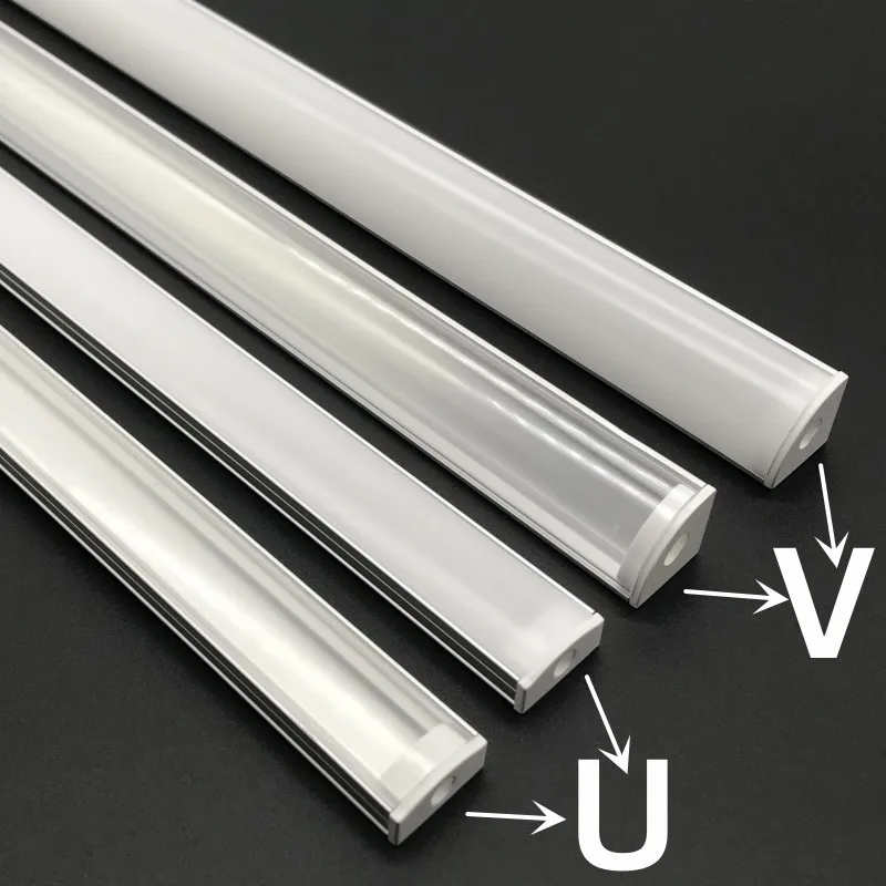 

1-30Pcs/Lot 50cm Perfil Aluminio Led Corner Aluminium Profile Channel Holder for LED Strip Light Bar Cabinet Lamp Kitchen Closet