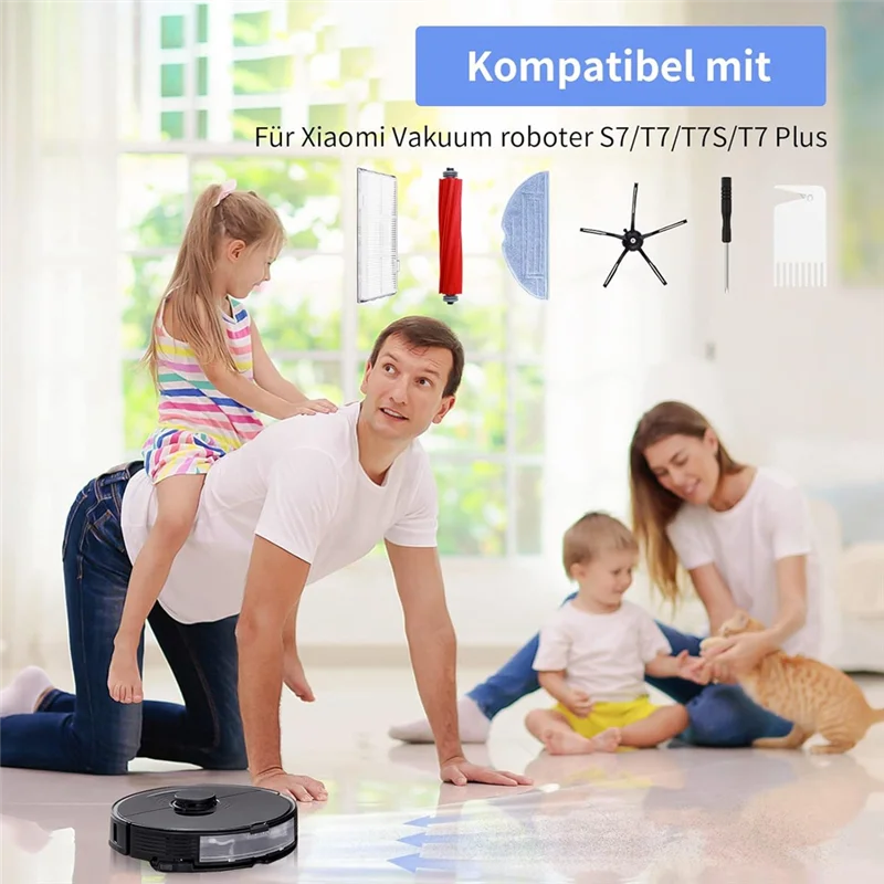 ABNL Per Xiaomi Roborock S7 S7 + S7 Plus S7 Maxv S7 Pro S7 Maxv Ultra Aspirapolvere Principale Spazzole Laterali Filtri HEPA Mop Panno