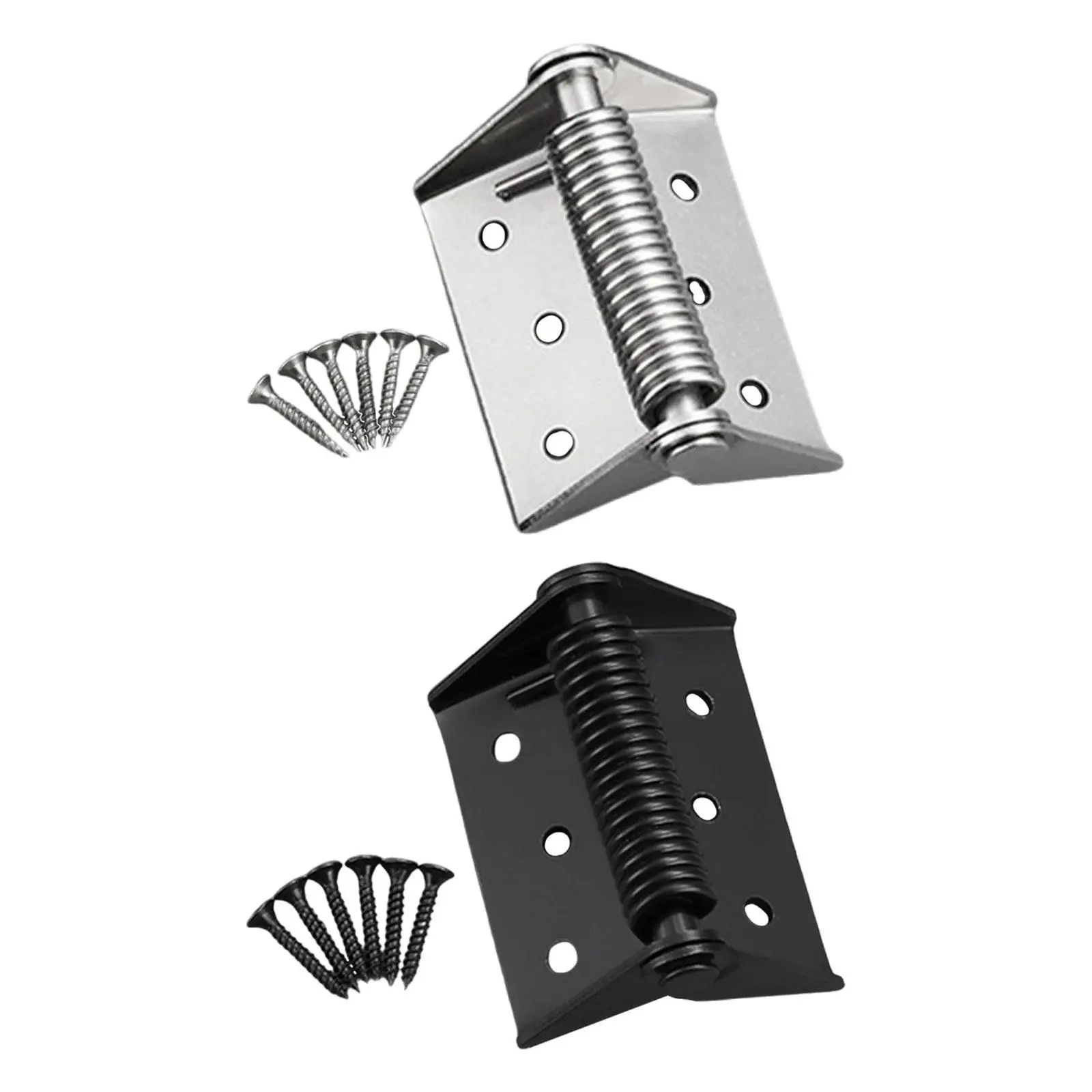 Self Closing Spring Door Hinge Professional Spring Loaded Hinge with Screw Door Hardware for Living Room Gate Bedroom Front Door