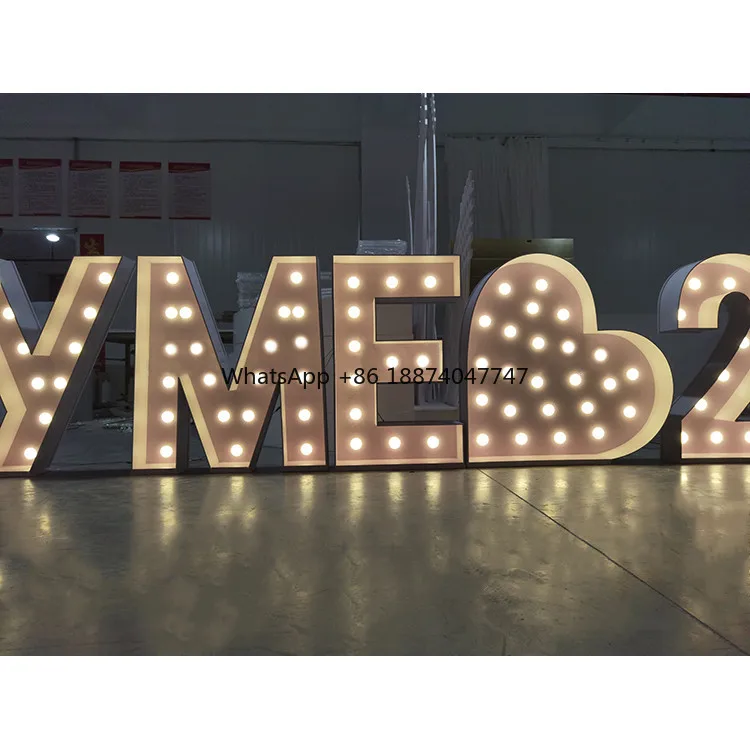 Wholesale Led Signs Marquee Letters Light Acrylic Light Up Letters Sign Wedding Centerpieces For Wedding Decoration Backdrop