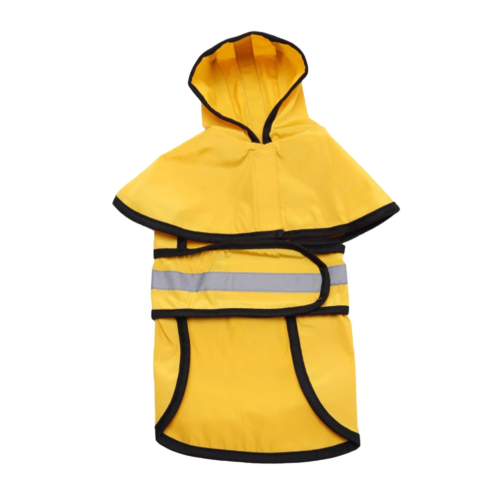 

Lovely Dog Raincoat Puppy Waterproof Pet Reflective Rainwear Safety Jacket Small Dogs Outdoor Walking Yellow Size M