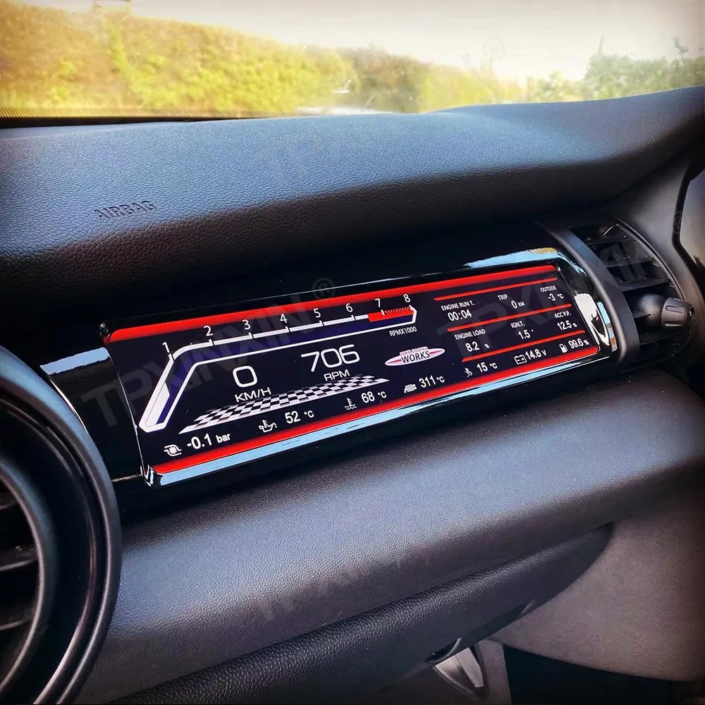 

LCD Dashboard Digital Cluster For MINI F55 F56 F57 2015-2020 Car Meter Passenger Instrument Panel Co-pilot TV Display Head Unit