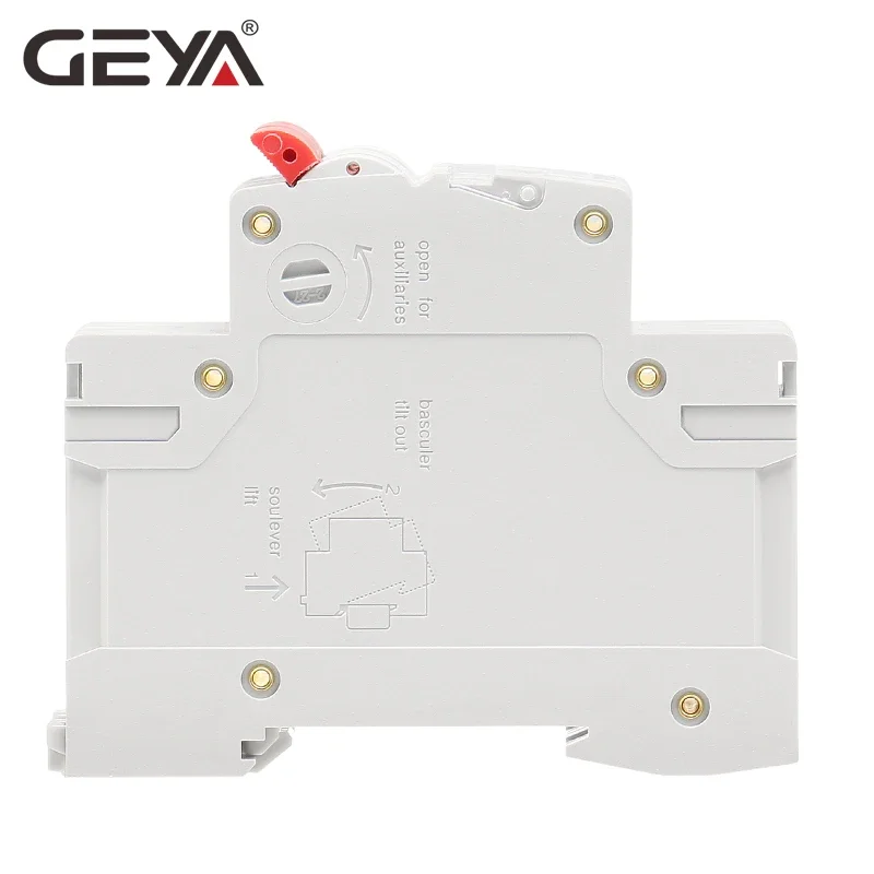 GEYA-interruptor de circuito de minatura GYM8, 4 polos, carril Din, 6A-63A, MCB, 400V, con Indiactor de encendido y apagado