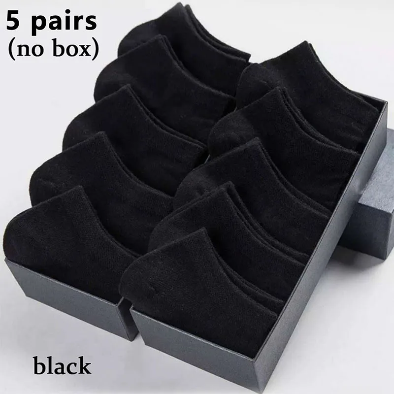 5 Pairs/Lot Low Cut Men Socks Solid Color Black White Gray Breathable Cotton Sports Socks Male Short Socks Women Men