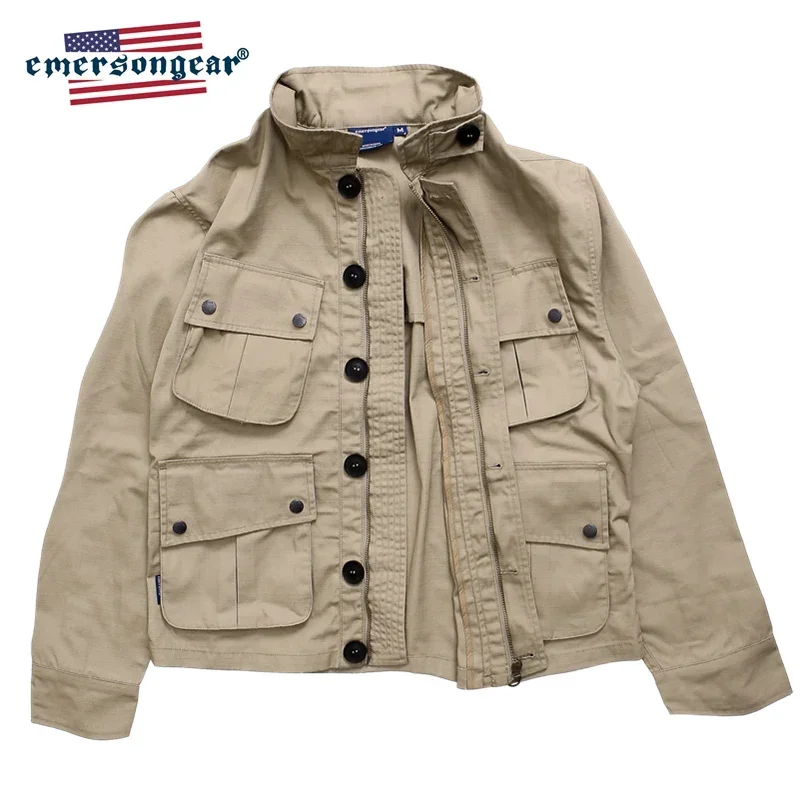 Emersongear-Chaqueta térmica táctica TCU para hombre, etiqueta azul, Vintage, informal, para exteriores, deporte, senderismo, caza, tela de nailon para acampar
