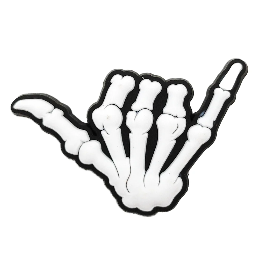 3/20 قطعة بولي كلوريد الفينيل هيكل عظمي للهالوين حذاء ساحر إكسسوارات مشبك صالح الأساور حذاء سحر الديكور