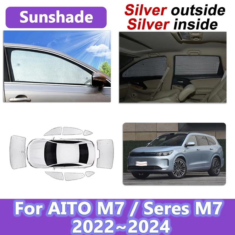 

Для AITO M7 Seres 7 2022 2023 2024 Автомобильный солнцезащитный козырек с защитой от ультрафиолета, отражатель, занавеска с температурой падения, лобовое стекло, автомобильные аксессуары