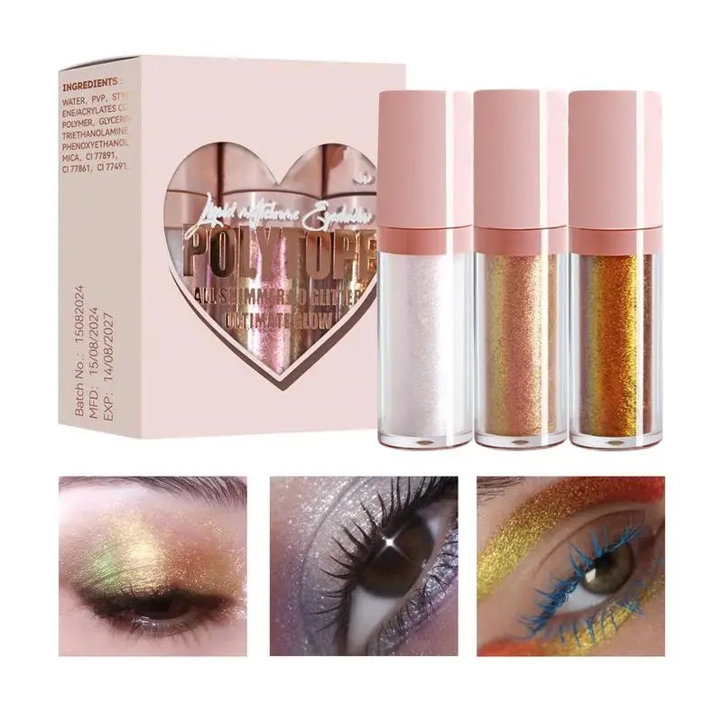 ظلال عيون شاميليون سائل ، ظلال عيون متعددة الكروم 3X ، طويلة الأمد ، صبغة عالية ، مكياج لامع لحفلة الهالوان