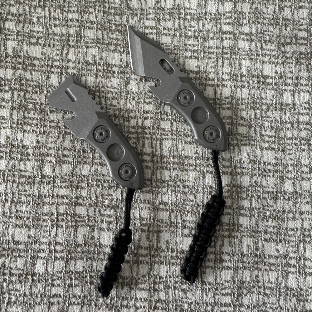 Titanium Alloy DC53 Crowbar with Carbon Fiber Sheath Bottle Opener Outdoor Multifunction EDC Tools