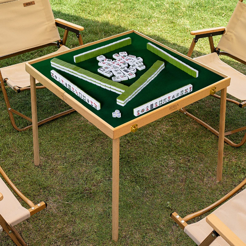 Camping Mahjong Table Folding Portable Tables Offer Tourist Foldable Sedentary Equipment Lightweight Small Side Mountain Hiker