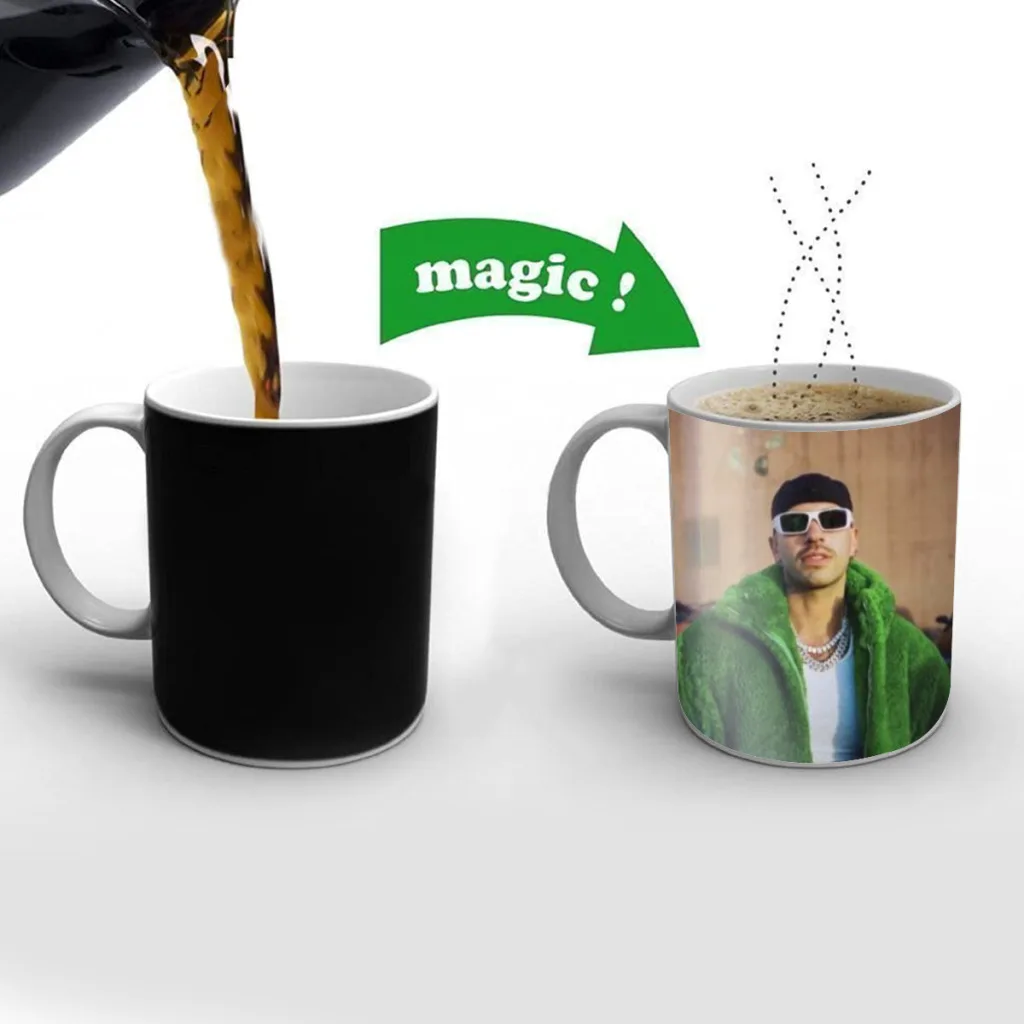 

Ferxxo Feid Singer New Creative Color Changing Mug Ceramic Coffee Milk Tea Cup Gifts Free shipping