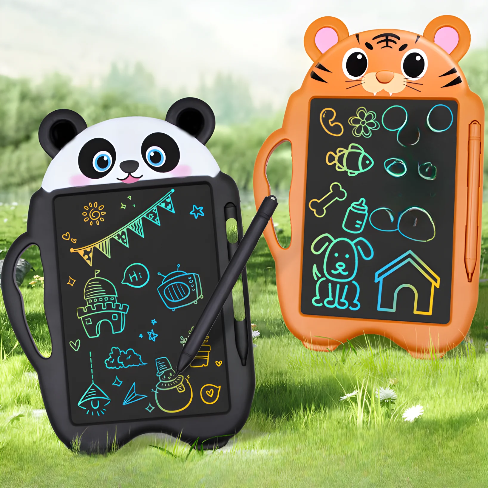 

Доска для рисования с ЖК-дисплеем из мультфильма, одна клавиша для очистки и повторного использования. Вспомогательное обучение, офис встреч, гостевая книга. Игрушки для вечеринок. Подарок