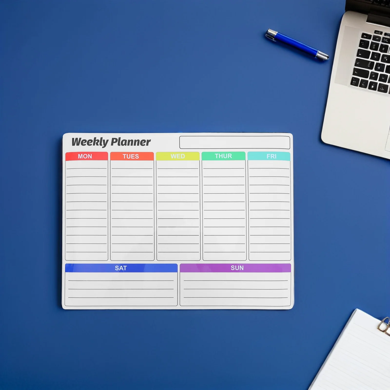 12" X 16" Weekly Planner Whiteboard Sticker Removable Self Adhesive Dry Erase Calendar Sheet For Home Office Classroom Wall Task