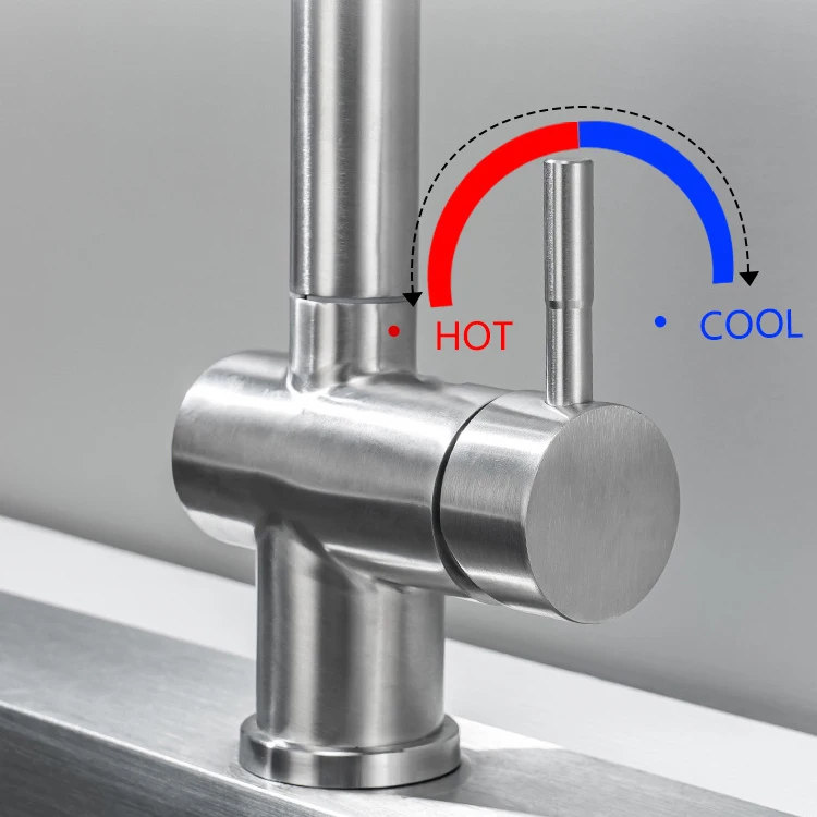 Hot Cold Digital Touch on Kitchen Faucets with Pull Down Kitchen Sink Mixer Tap Stainless Steel Sensor Touch Kitchen Faucet
