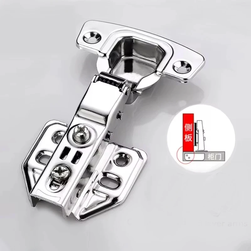 Bisagras hidráulicas de acero inoxidable para puerta de armario, amortiguador, cierre suave y silencioso para todos los muebles de armario de cocina, 1/10 Uds.
