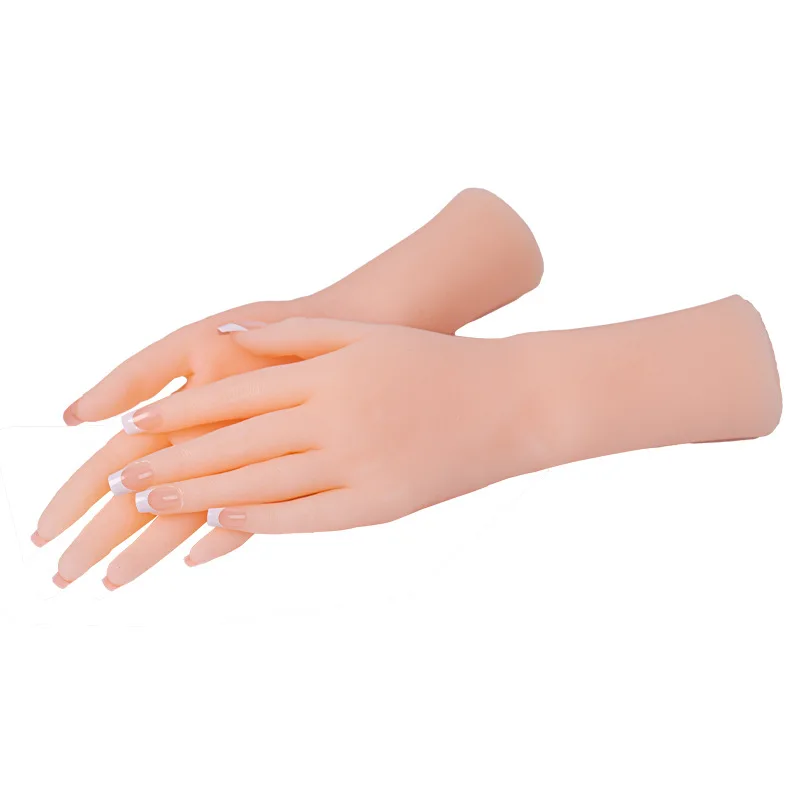 

Realistic Female Hand Model Painting Teaching Kit Fake Nail Manicure Art Display Practice Fingers Lifelike Plastic Hands S6