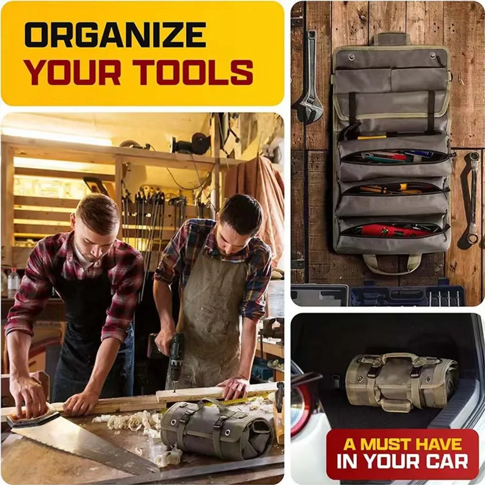 Hardware ToolsMulti-Purpose High Quality Multi Pocket Professional Tool Bag Pouch Roll UP Small Portable Tools Organizer Bag