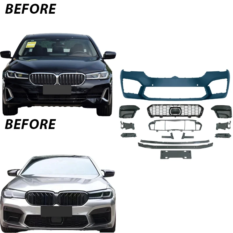 

TECH New F16 (13-19) Body Kit Upgr X6M Bodykit with Front Bumper Side Skirts Exhaust Pipe Grille Rear Diffuser